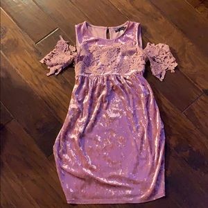 Xtraordinary: Velvet Pink Casual Dress